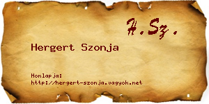 Hergert Szonja névjegykártya